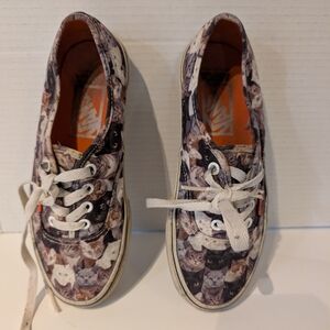 Vans Off The Wall Limited Edition ASPCA Cat Print Sneakers SZ.6.5